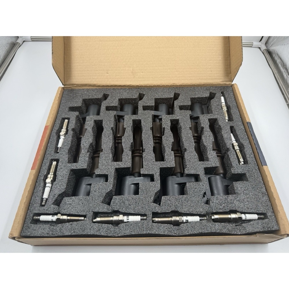 Unel Set Of 8 Ignition Coil Pack DG521 Platinuim Spark Plug SP509
